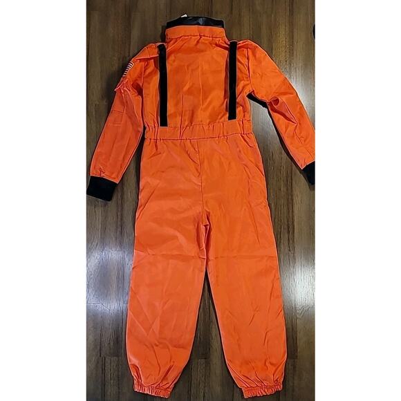 Spirit Halloween NASA Orange Astronaut Jumpsuit Kids Medium – EUC, No Hat - Picture 3 of 9